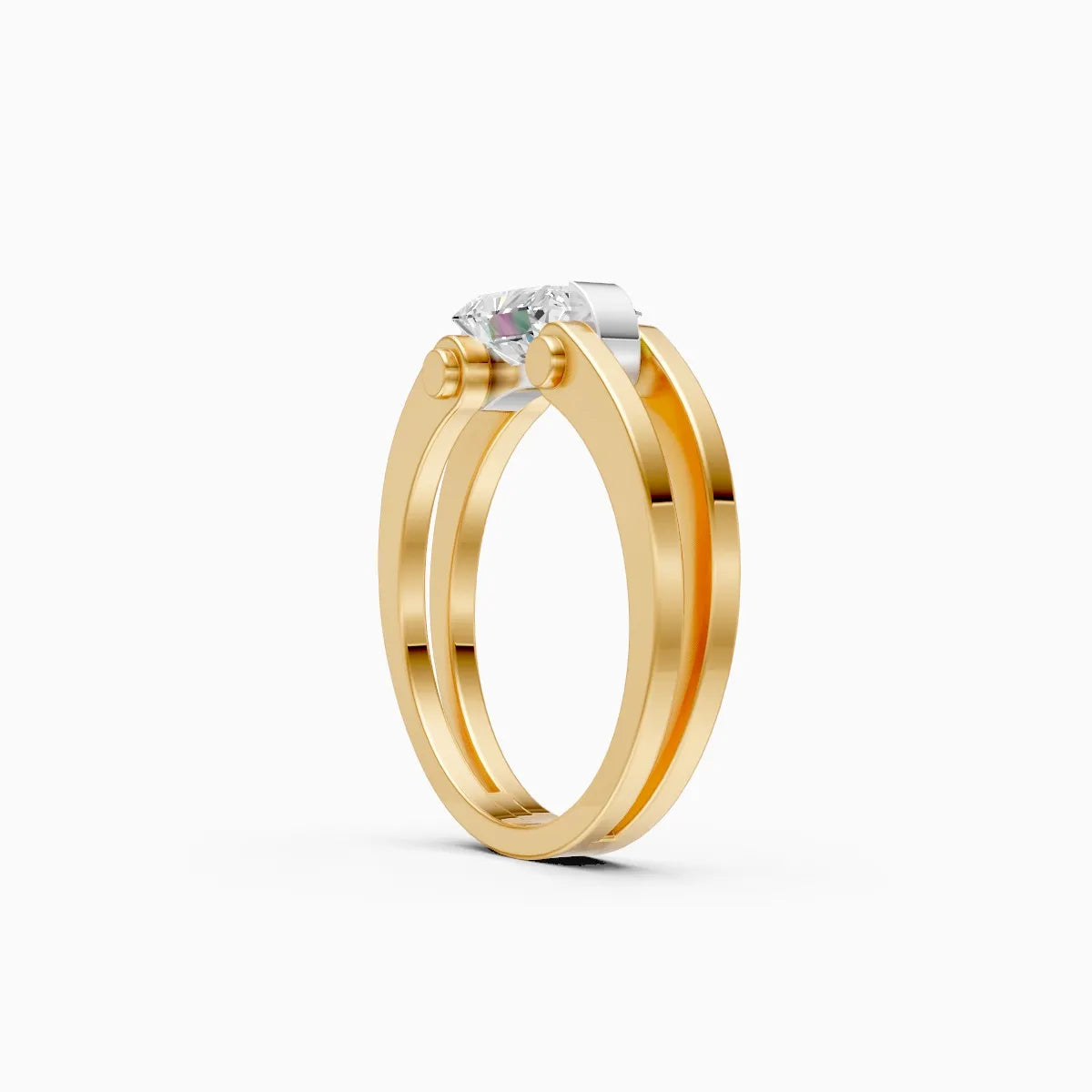 Radiant Solitaire Diamond Ring Modern Elegance