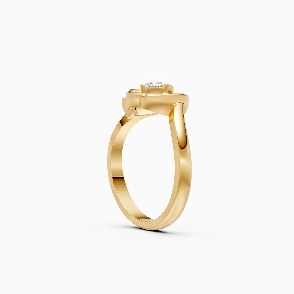 Casual Glam Leaf Diamond Ring