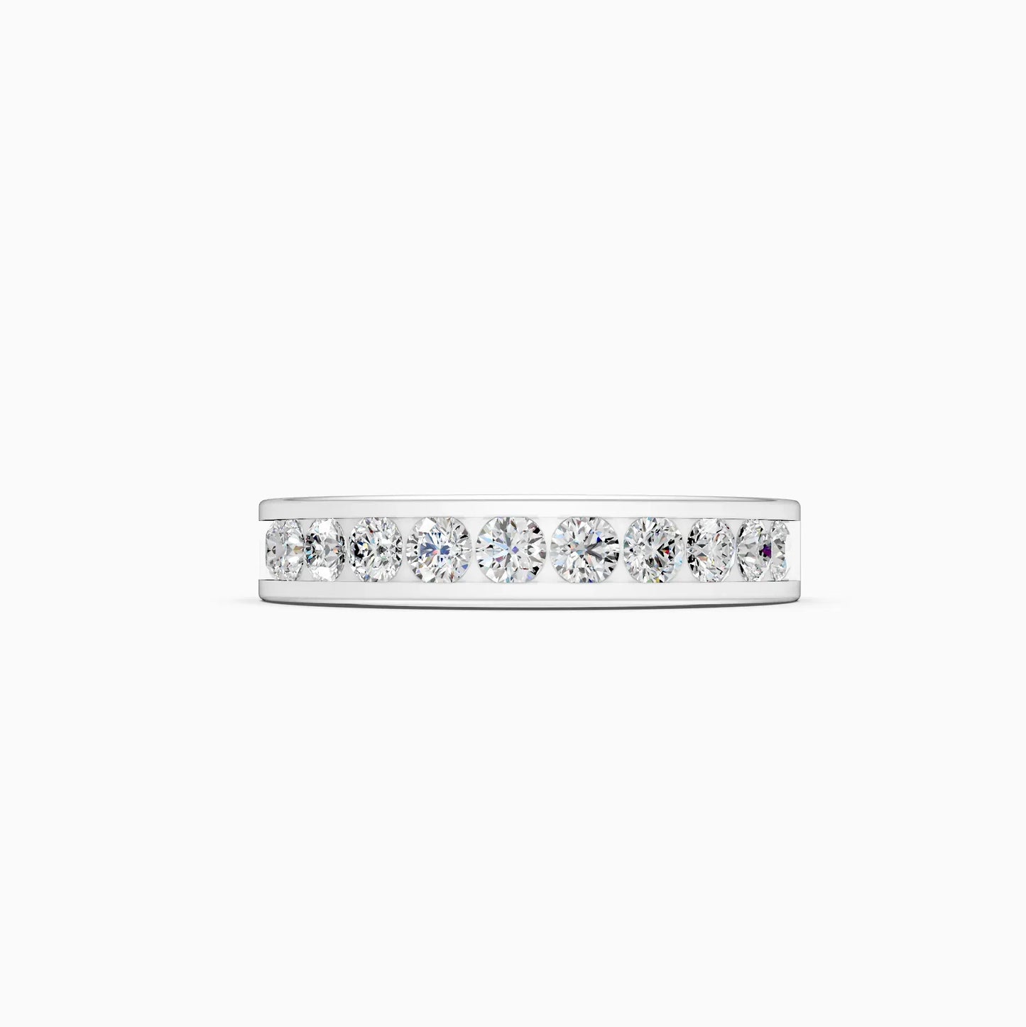 Round Lab Grown Diamond Channel Set Band