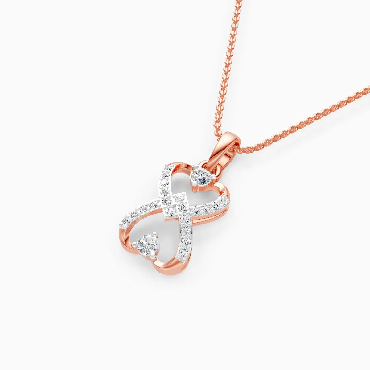 Infinity Heart Diamond Pendant