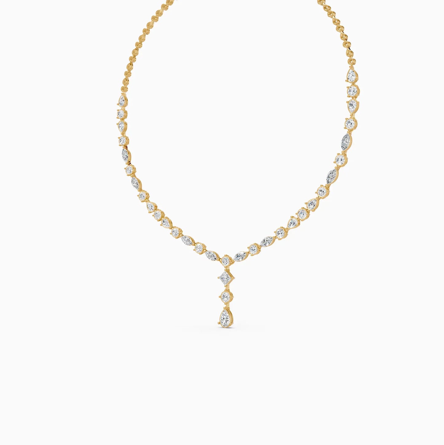 Single Line Multi Stone Lab Diamond Necklace