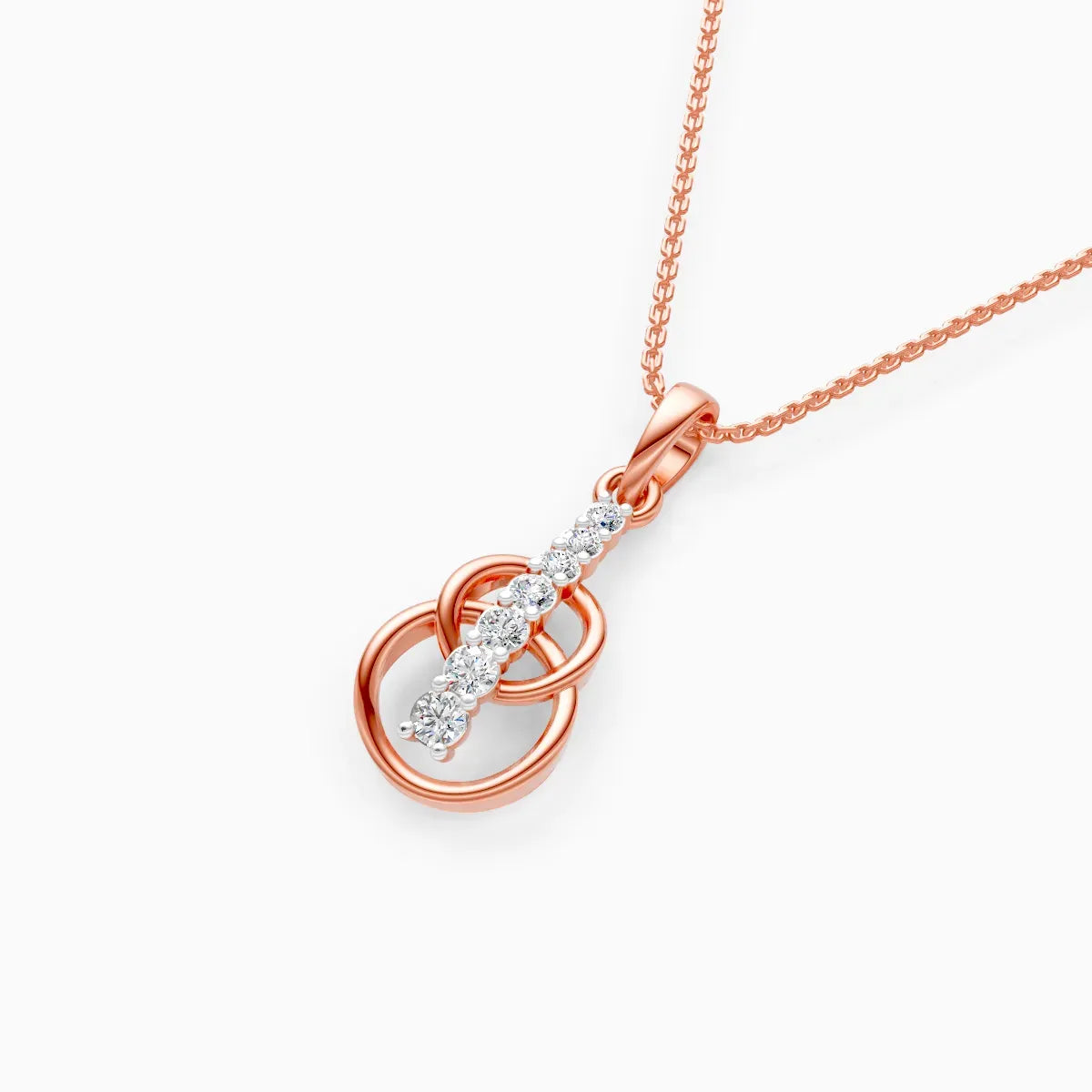 Interlinked Circle Diamond Pendant