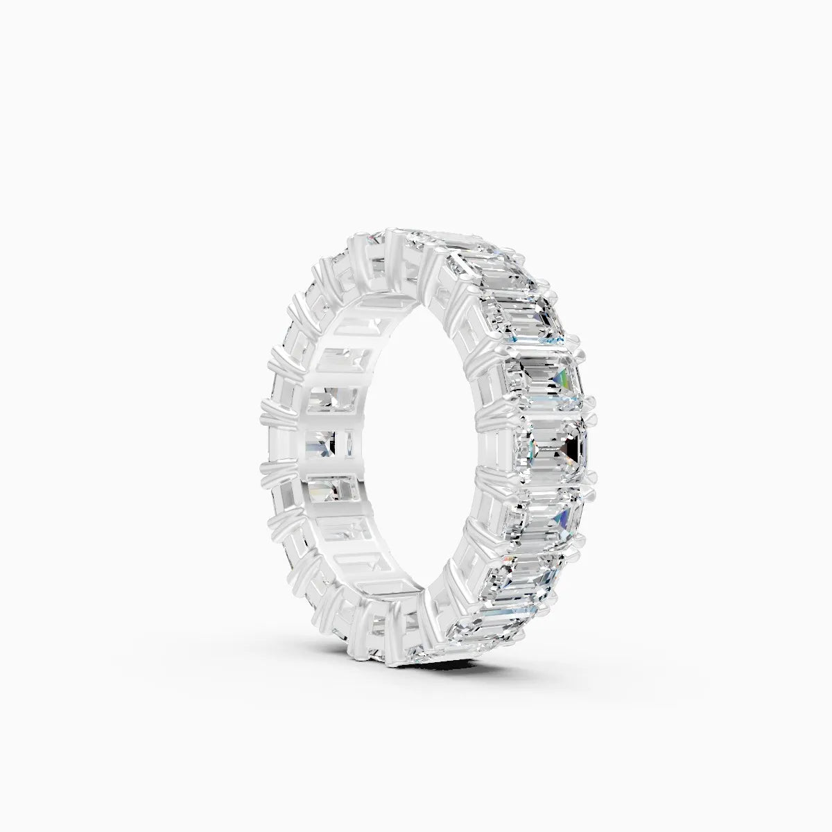 Refined Emerald Cut Eternity Lab Grown Diamond Band