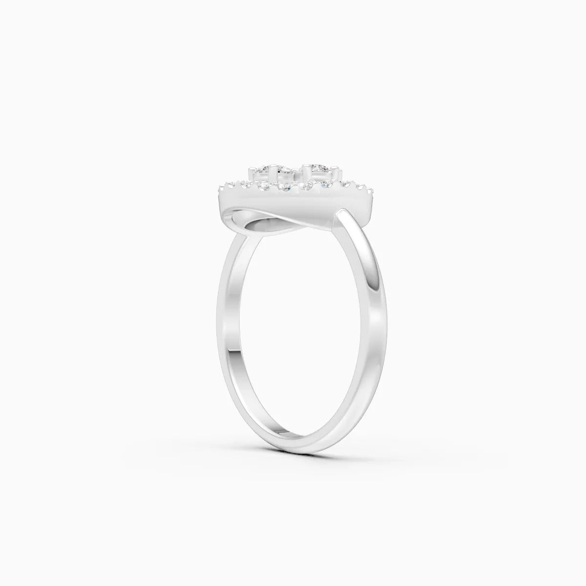 Elegant Floral Round Lab Grown Diamond Ring