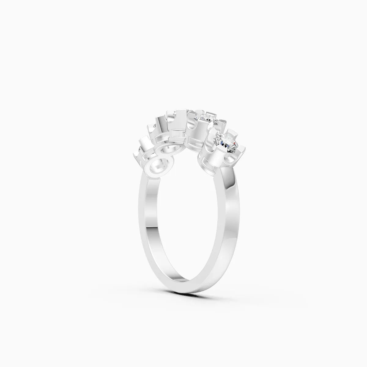 Delicate Five-Stone Diamond Band