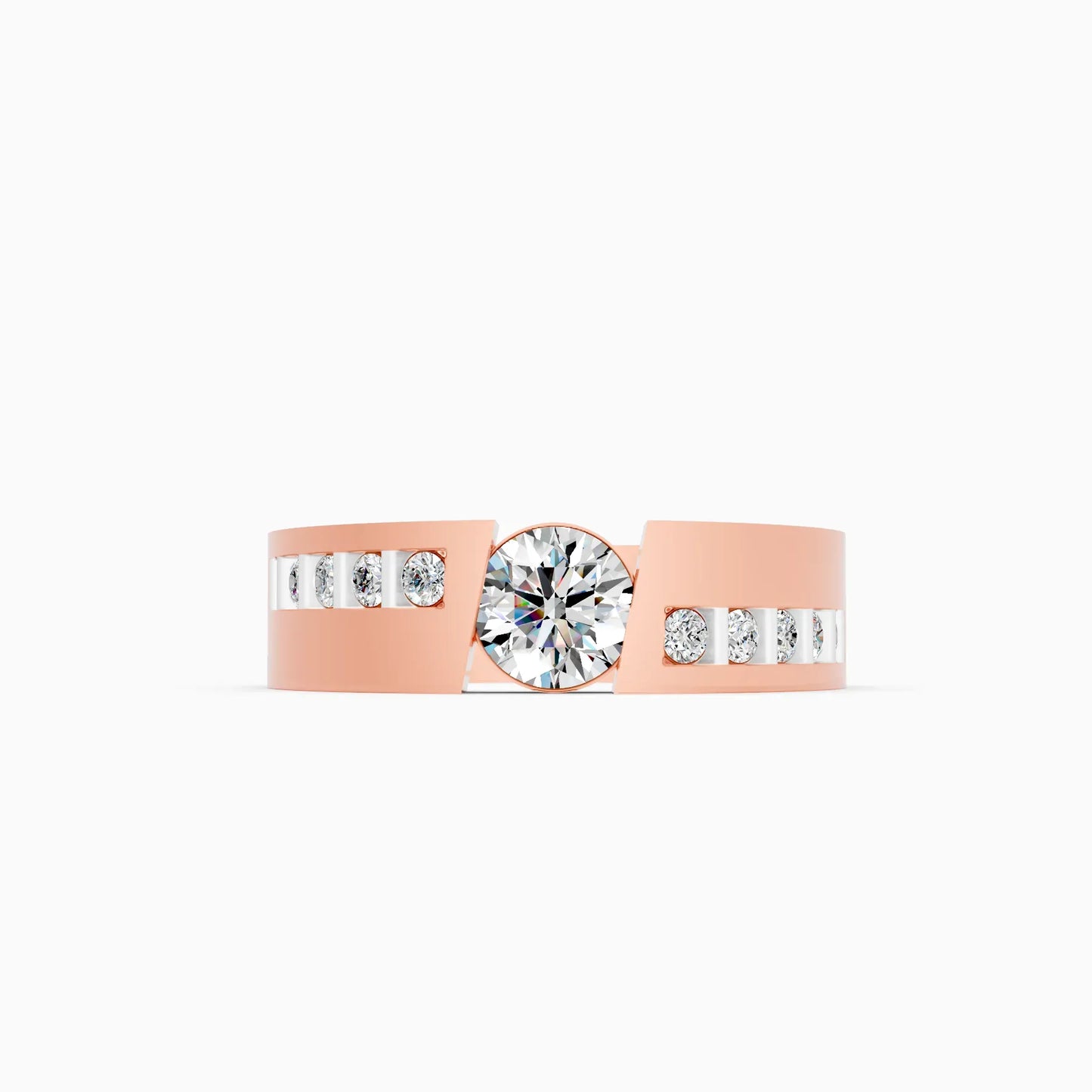 Round Solitaire Lab Diamond Couple Ring