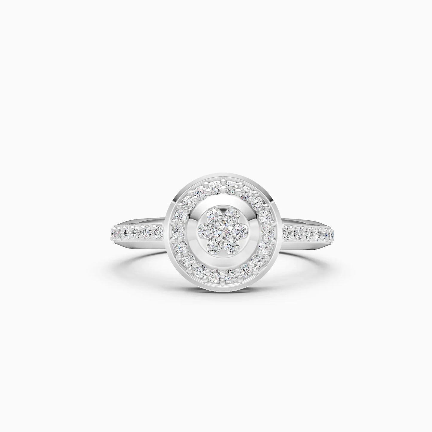 Dazzel Diamond Cluster Fancy Ring