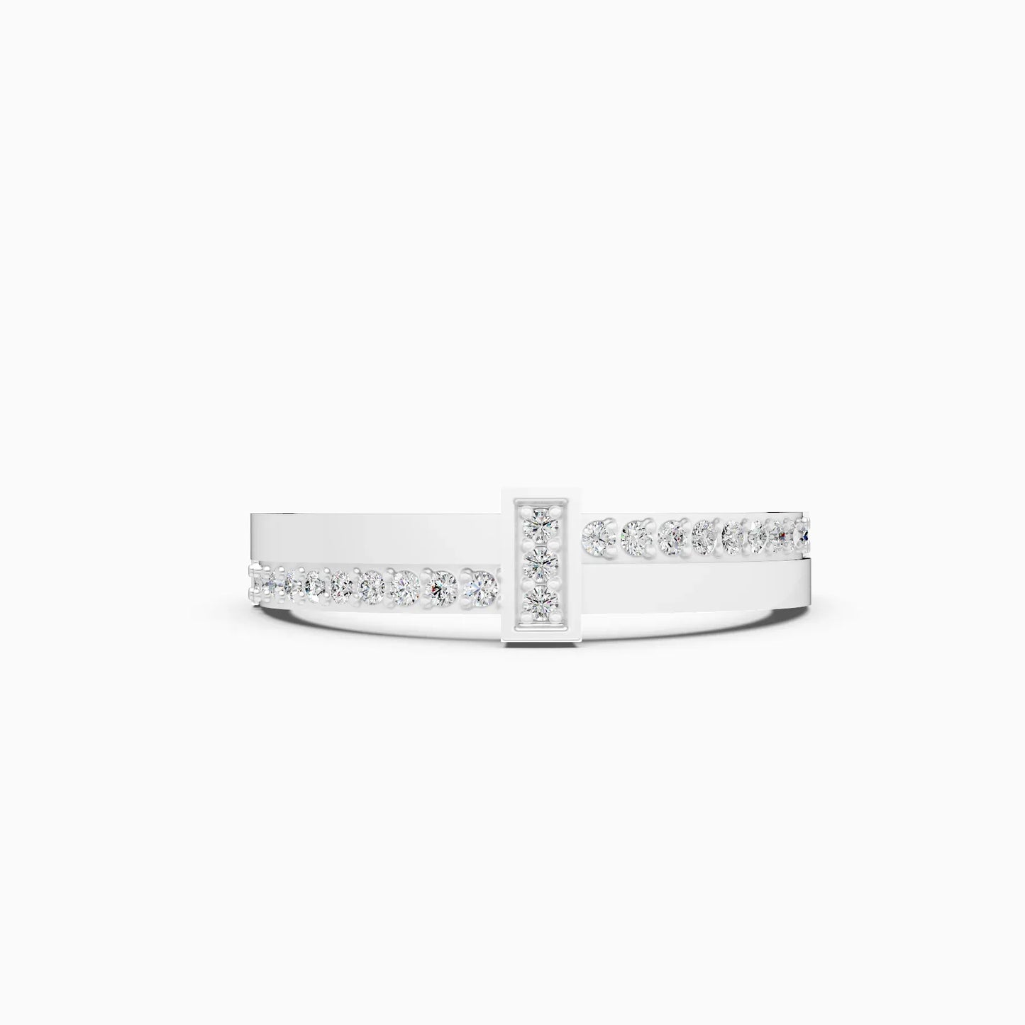 Timeless Round Lab Grown Bar Style Wedding Band