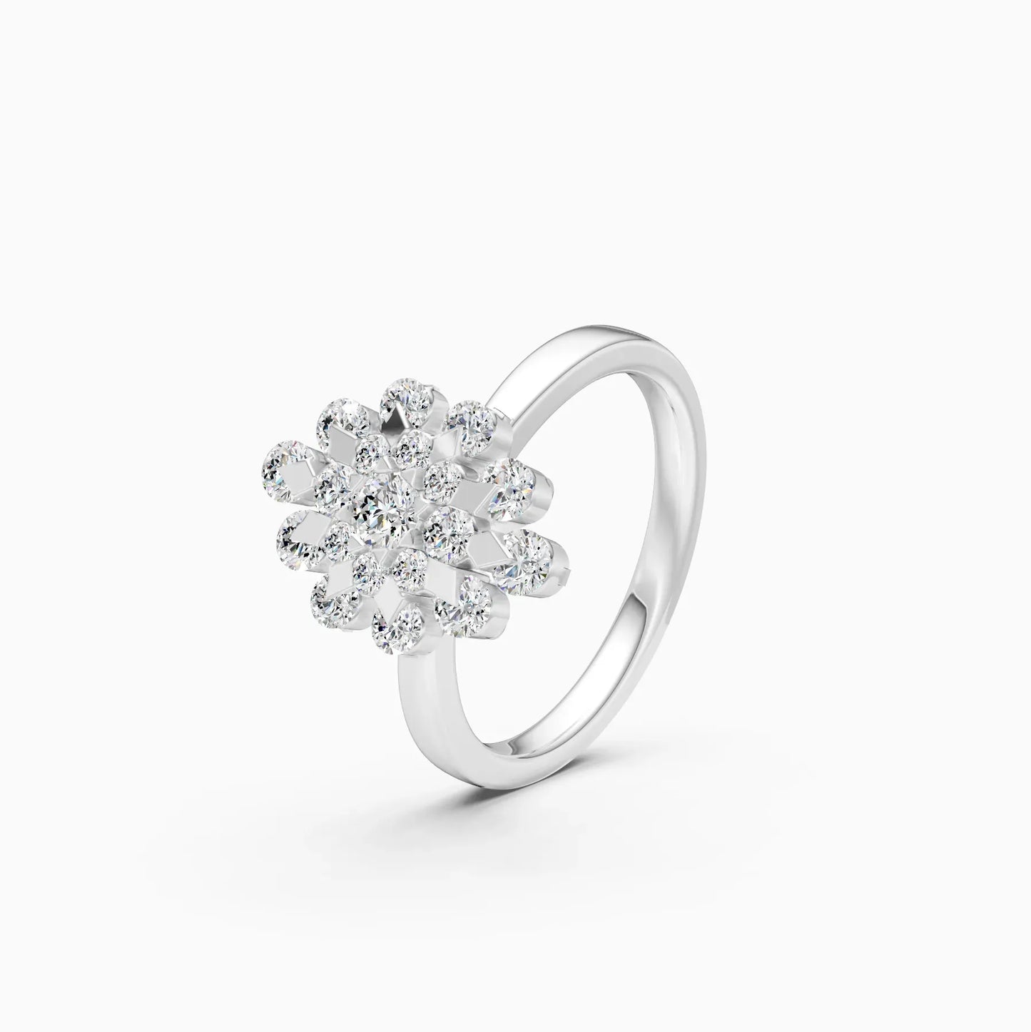 Cluster Lab Grown Diamond Engagement Ring