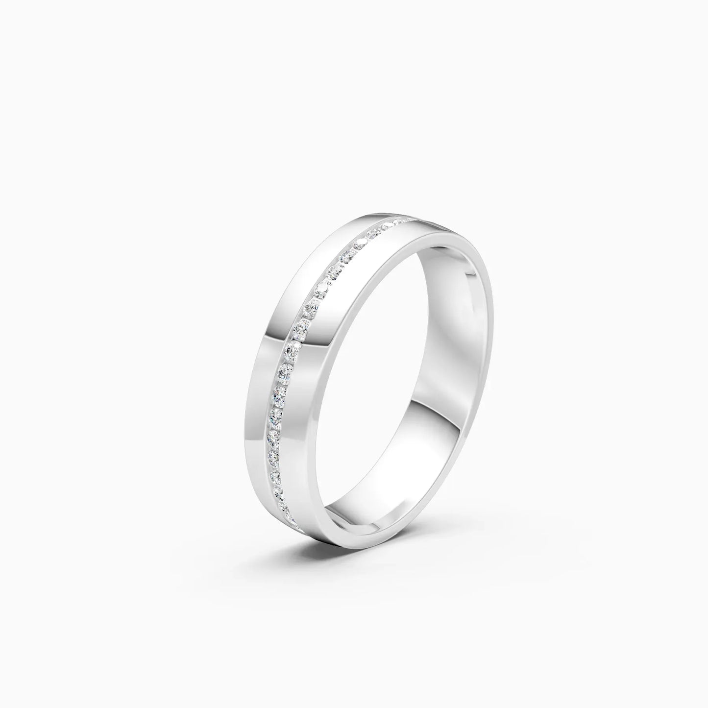 Channel Setting Lab Grown Diamond Men's Band