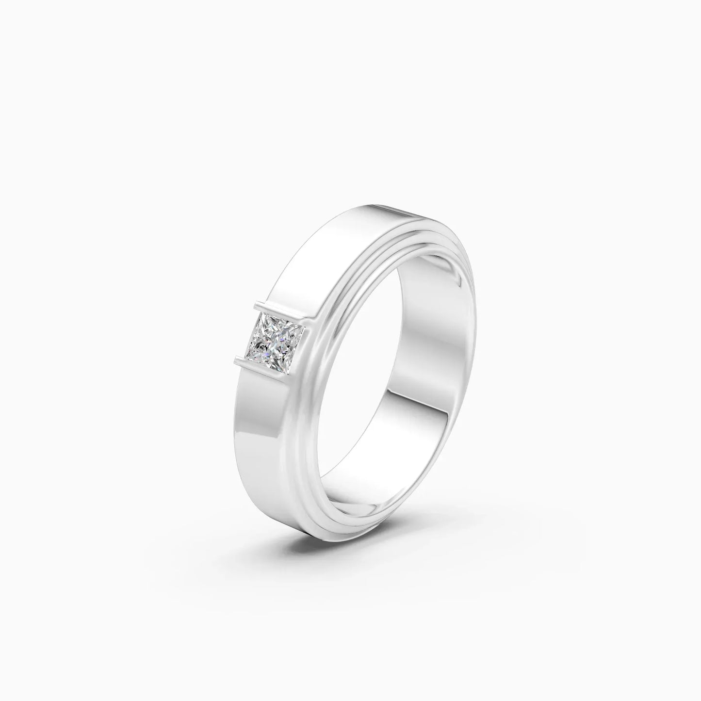 Princess Cut Lab Grown Diamond Men's Ring