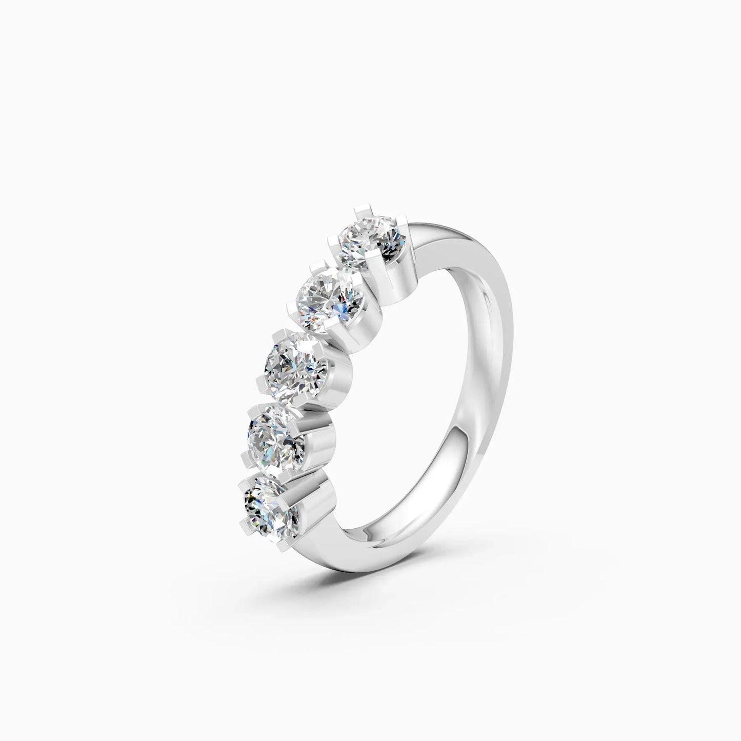 Radiant Circle Symphony Diamond Ring