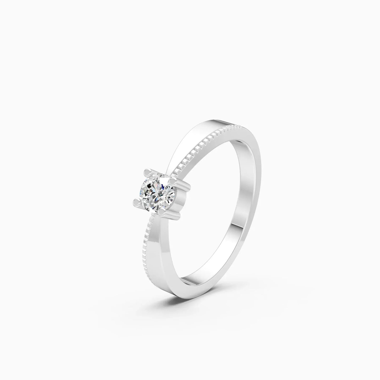 Designer Round Lab Grown Diamond Solitaire Ring