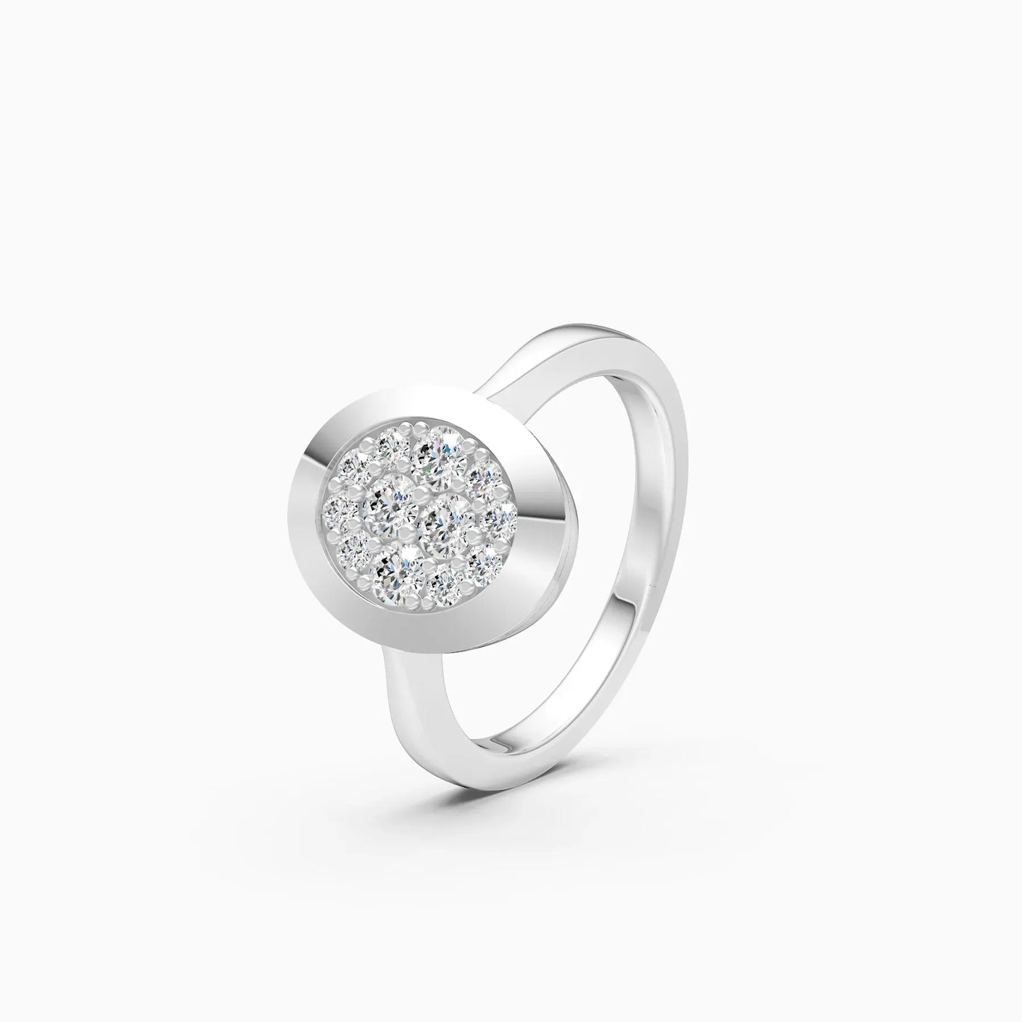 Imperia Oval Shaped Bezel Set Diamond Ring