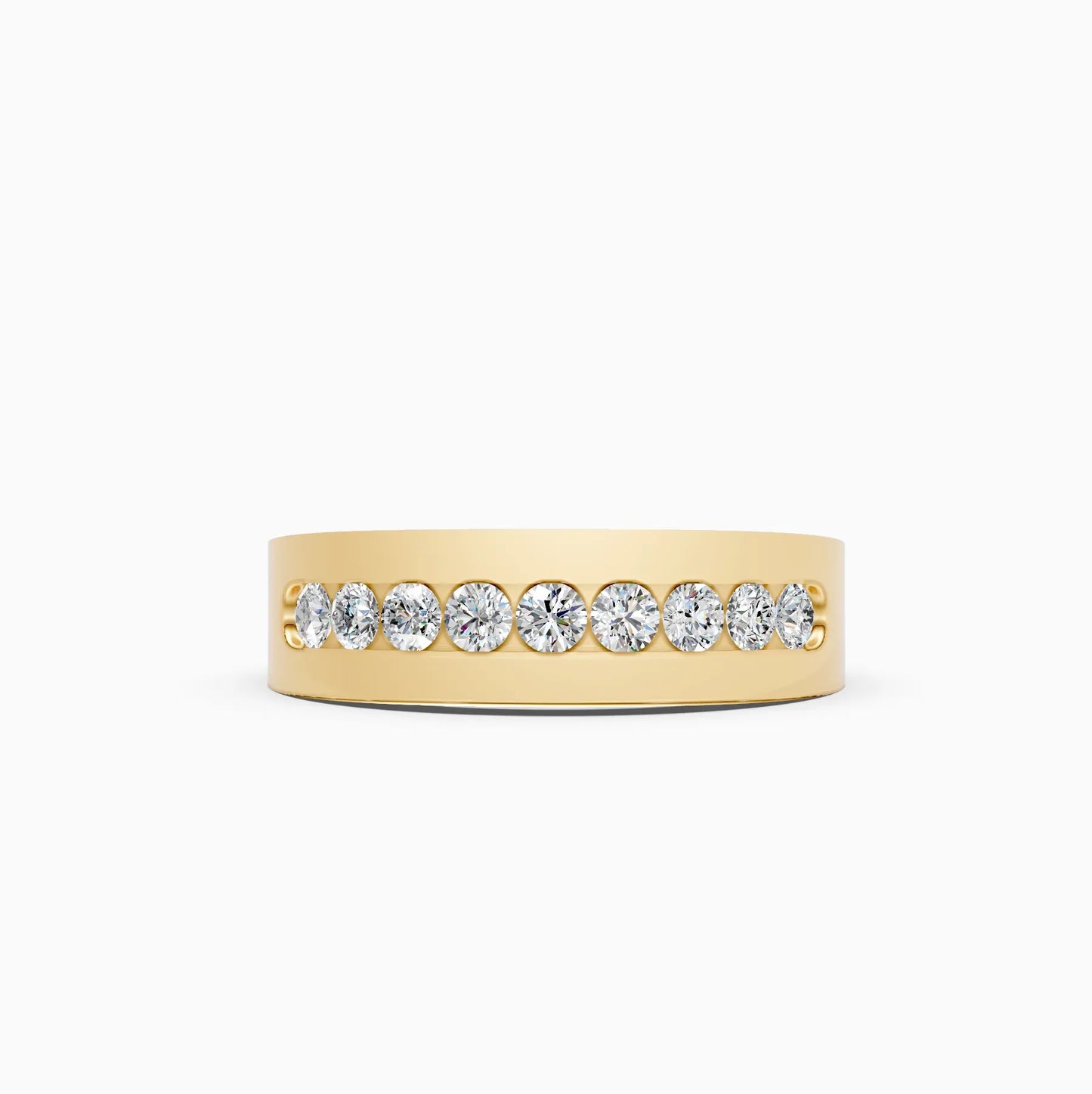 Round Channel Settings Lab Diamond Band