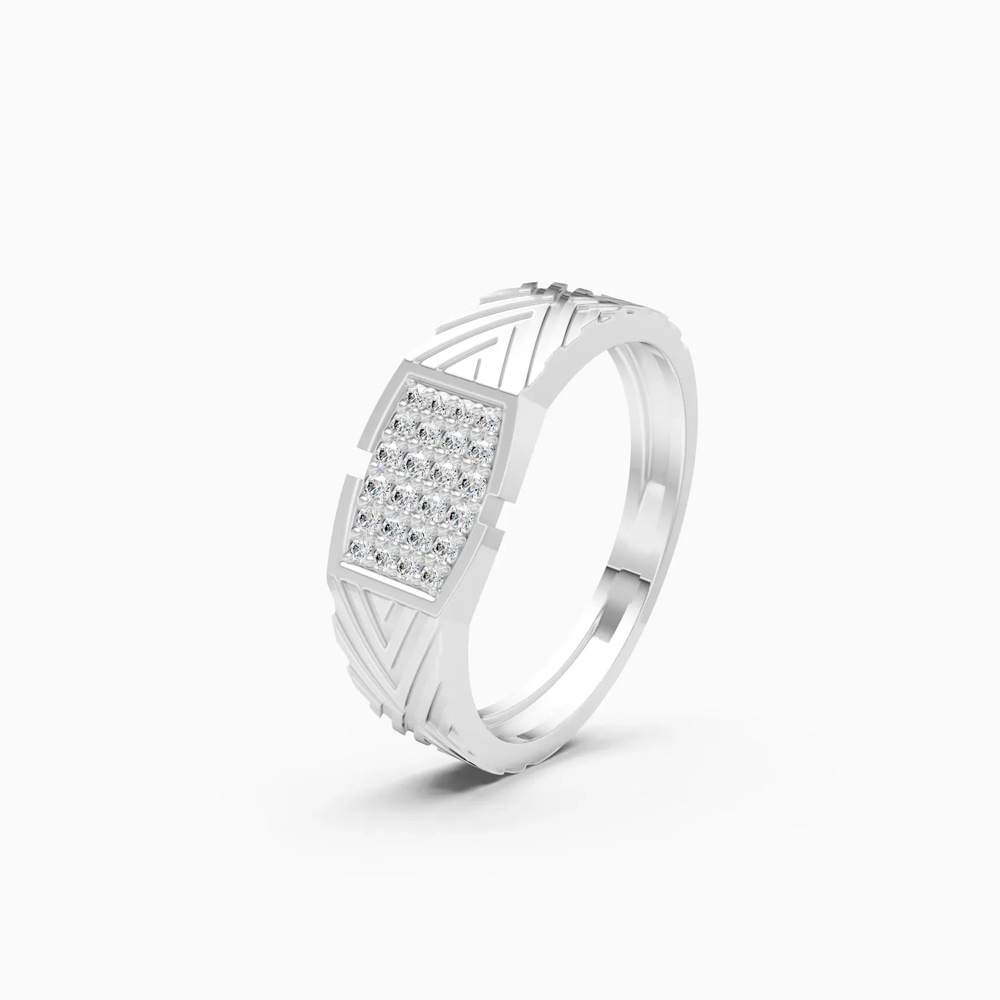 Sparkling Men's Lab Grown Diamond Ring