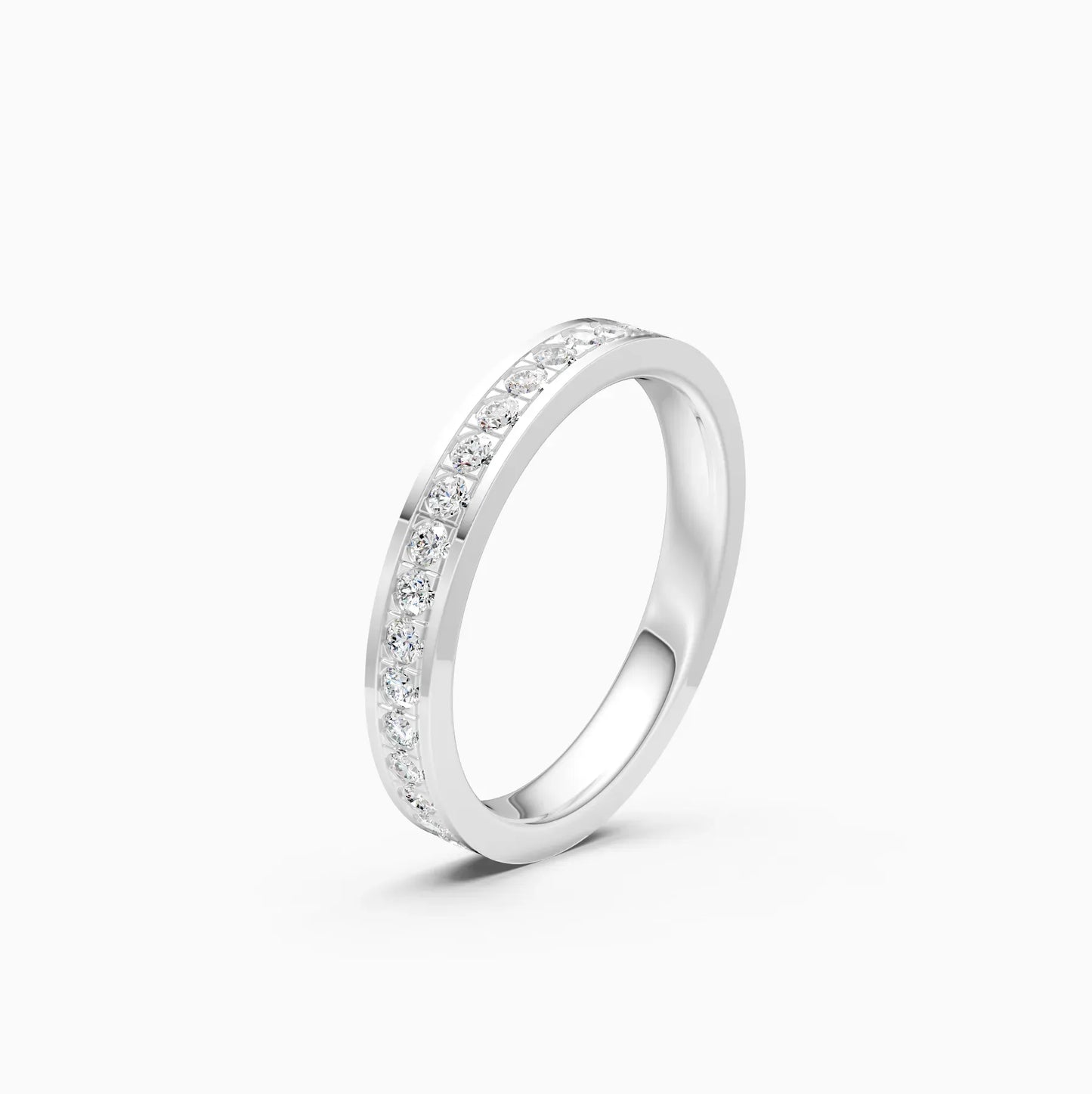 Round Full Eternity Diamond wedding Band