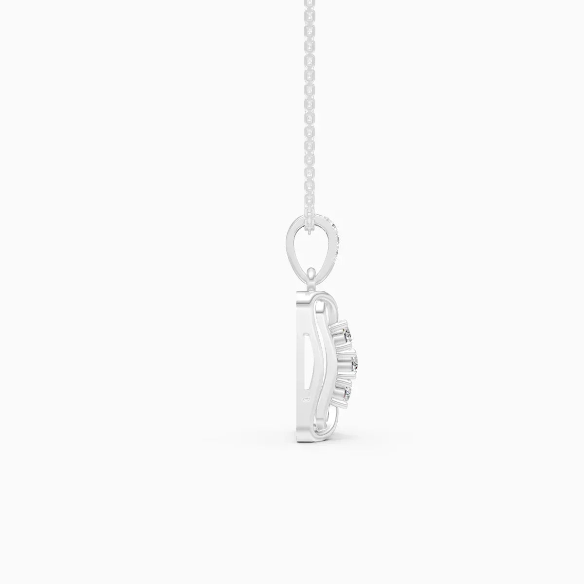 Geometric Diamond Bar Pendant