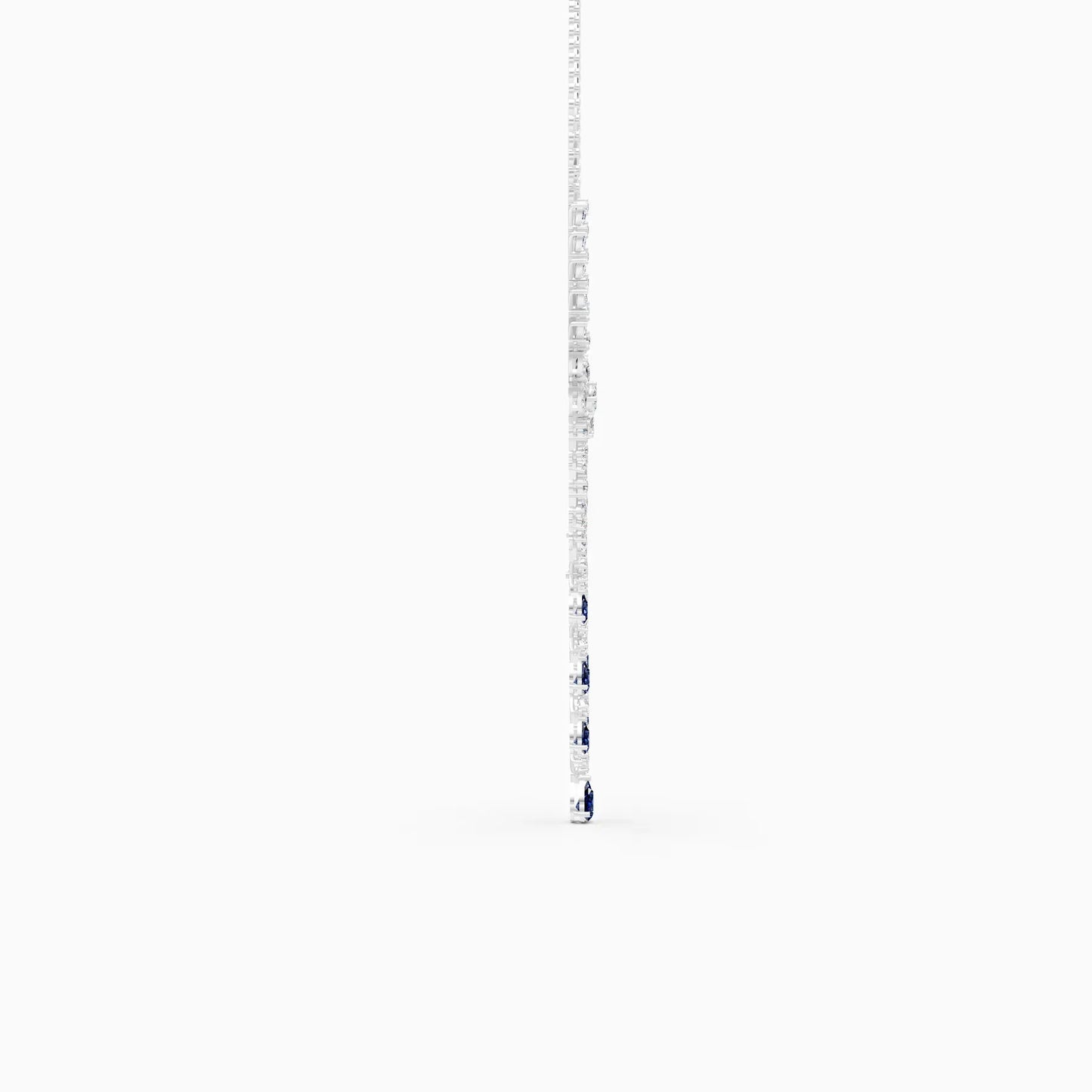 Designer Triple Layered Lab Diamond Necklace Set