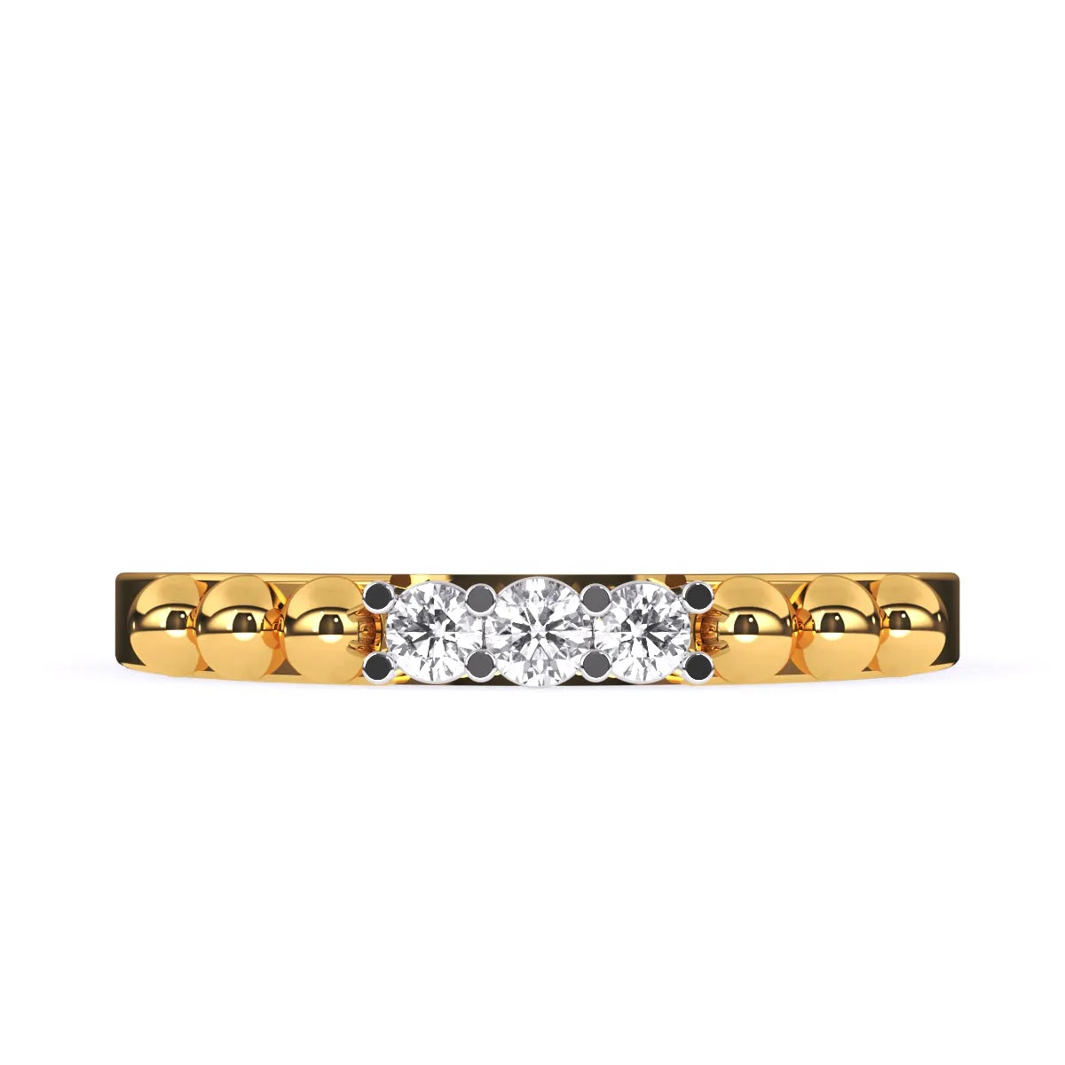 Lavish Three Stone Lab Grown Diamond Band