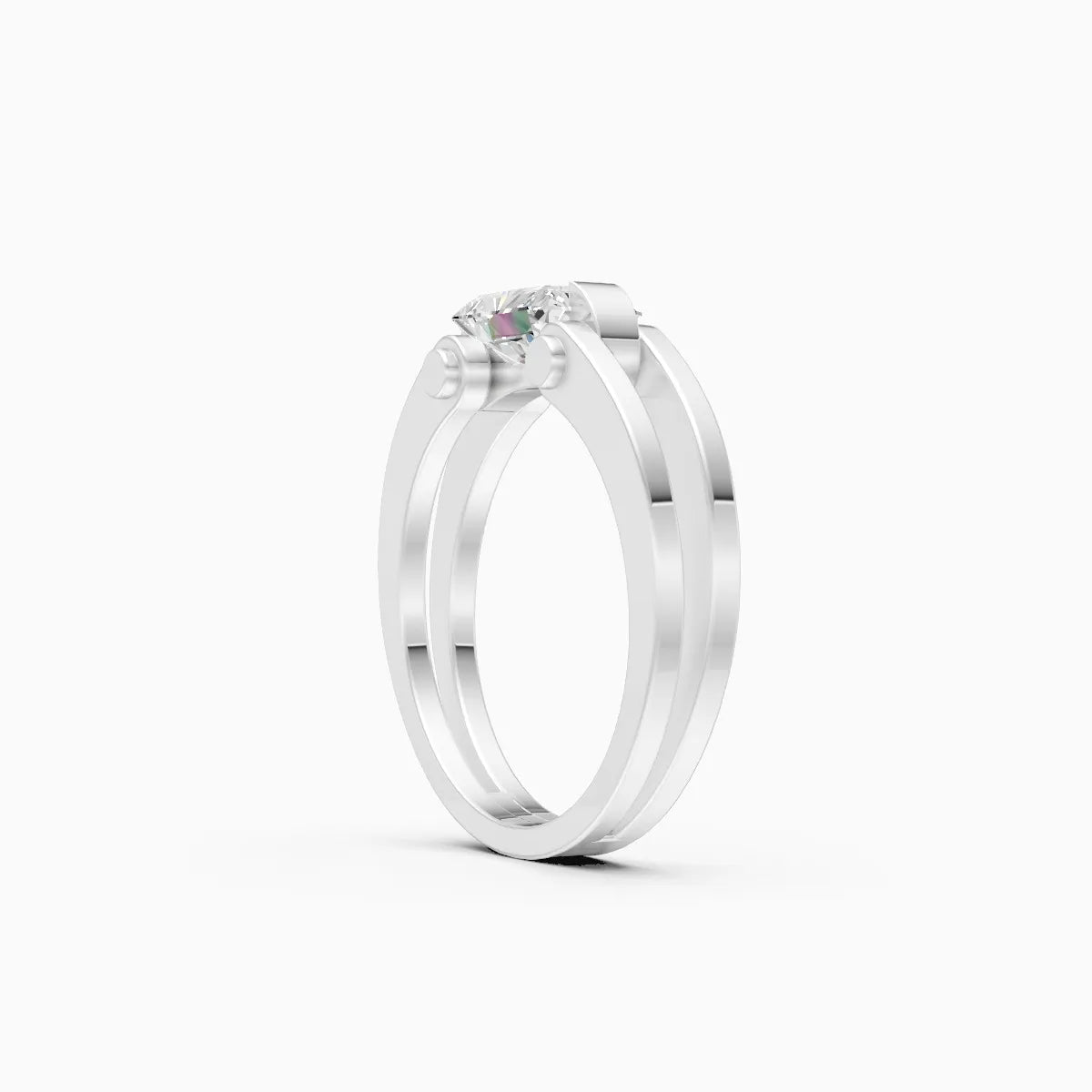 Radiant Solitaire Diamond Ring Modern Elegance