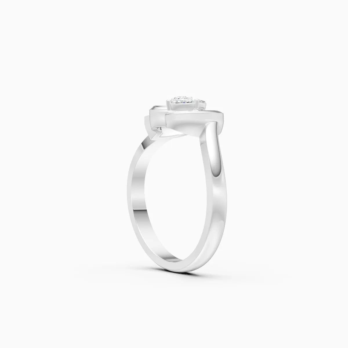 Casual Glam Leaf Diamond Ring