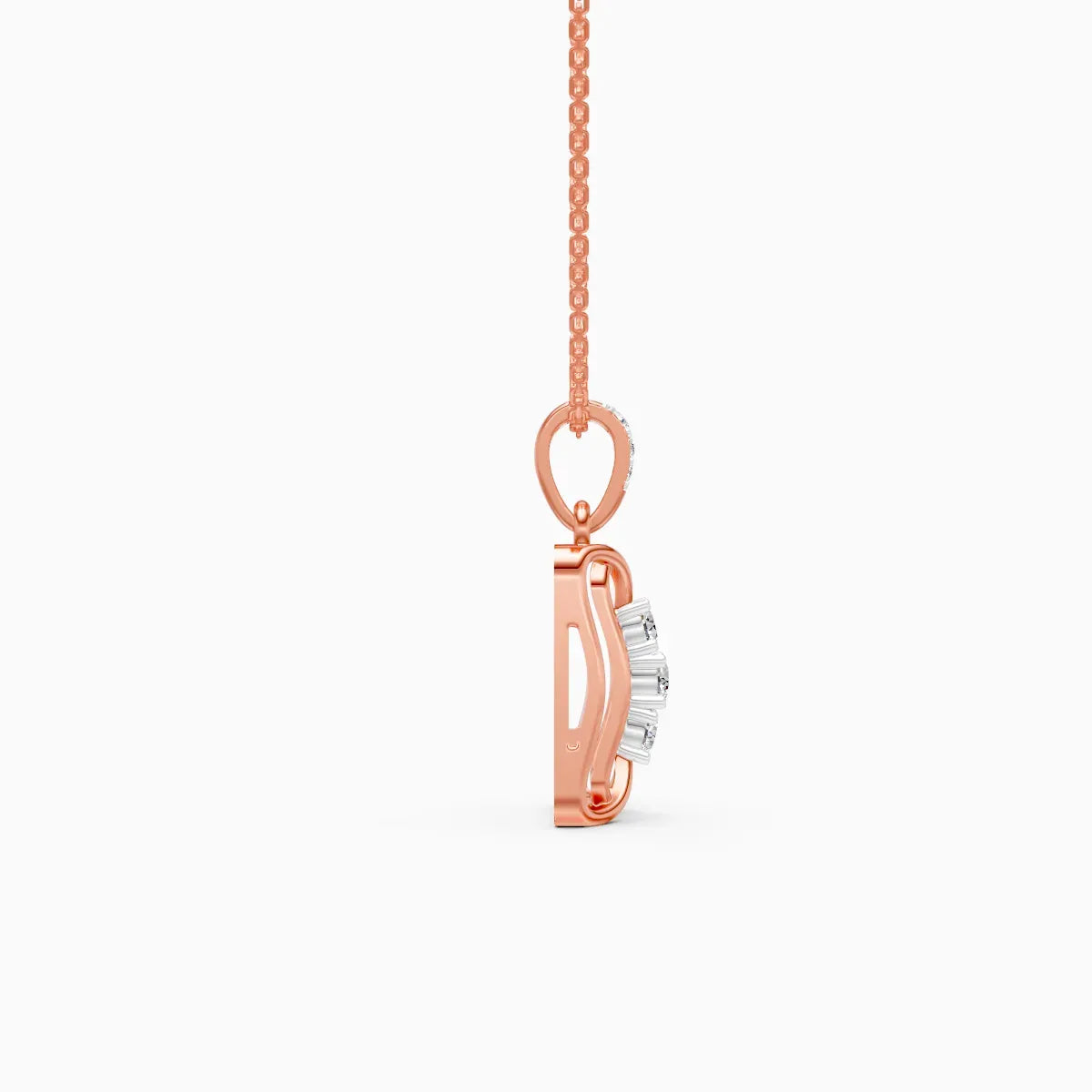 Geometric Diamond Bar Pendant