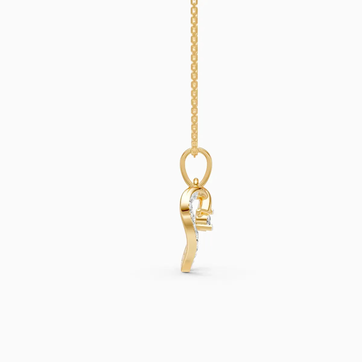 Intertwined Heart Diamond Pendant