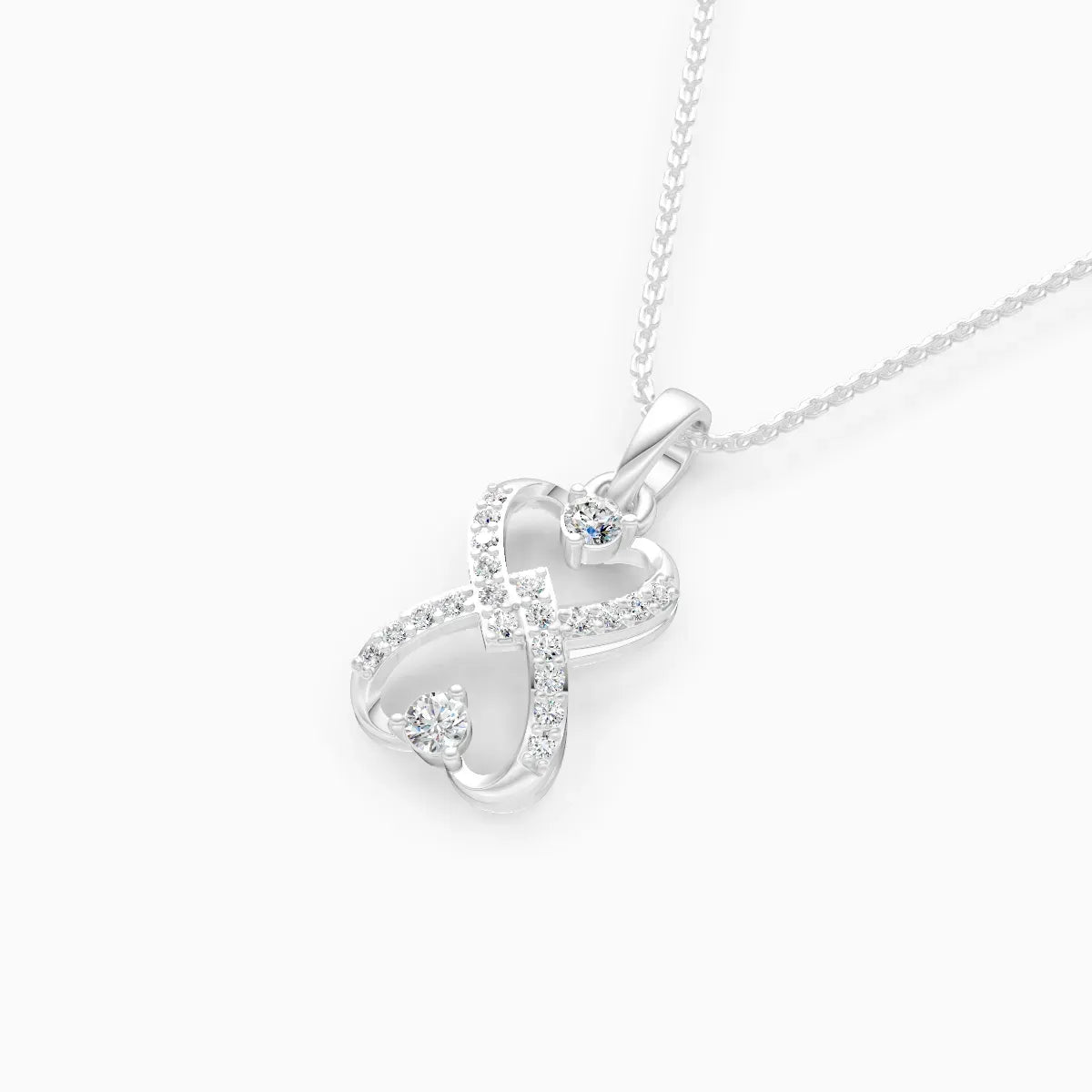 Infinity Heart Diamond Pendant