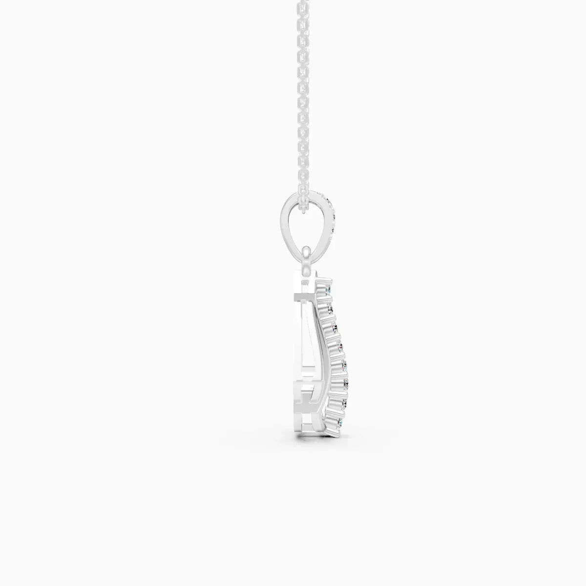 vertical line Diamond Pendant