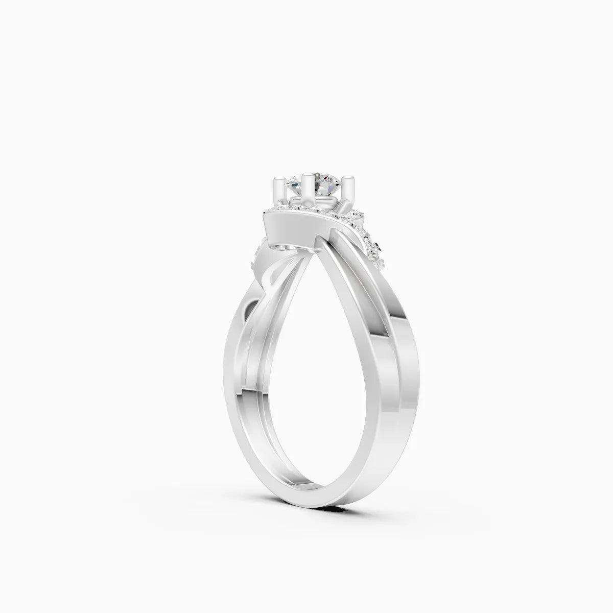 Modern Enchanted Twist Diamond Ring