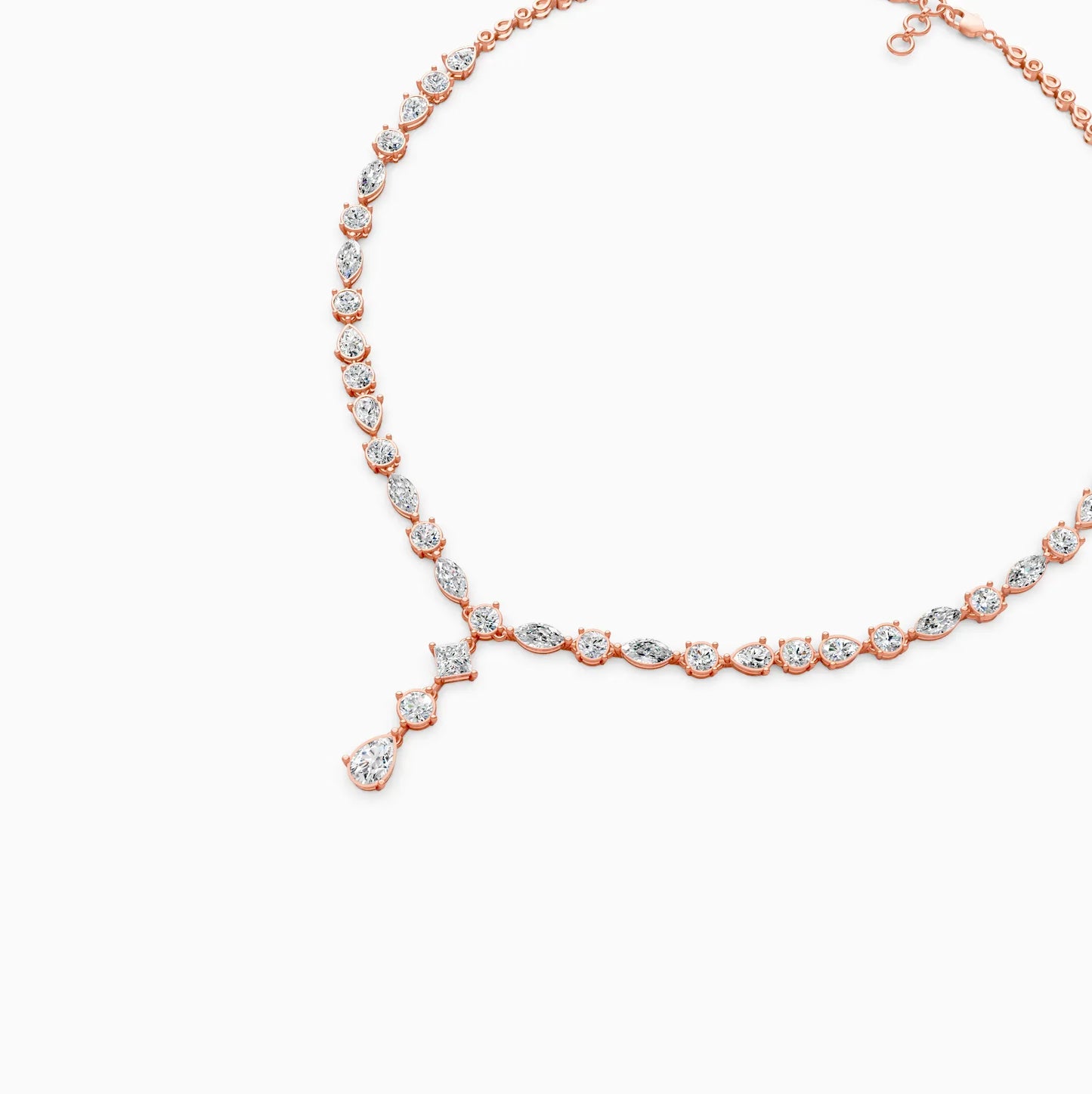 Single Line Multi Stone Lab Diamond Necklace