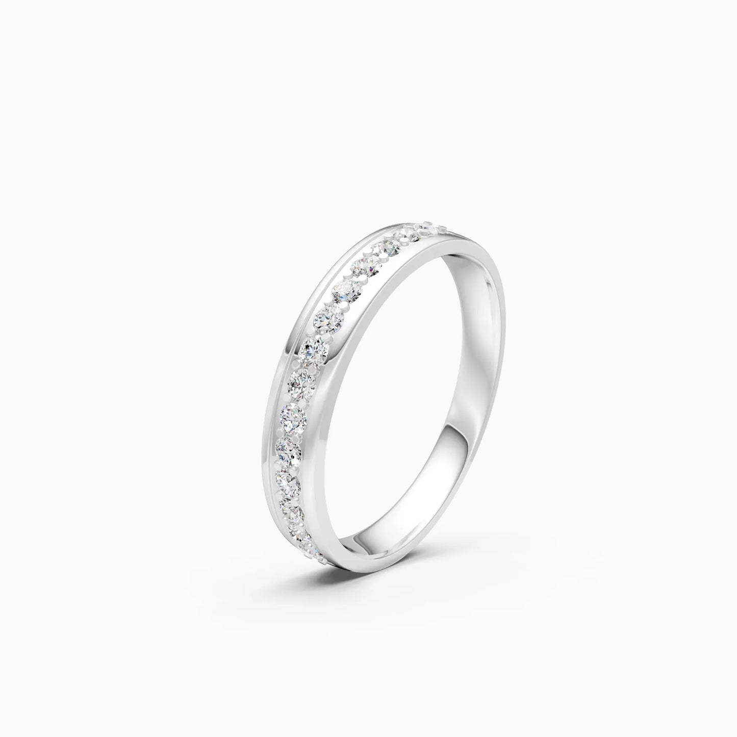 Stackable Diamond Half Eternity Women’s Wedding Band
