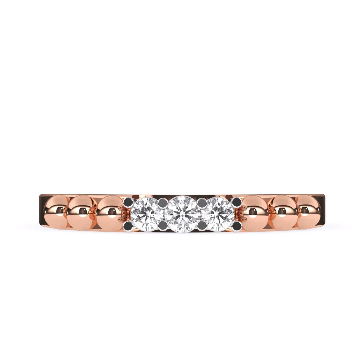 Lavish Three Stone Lab Grown Diamond Band