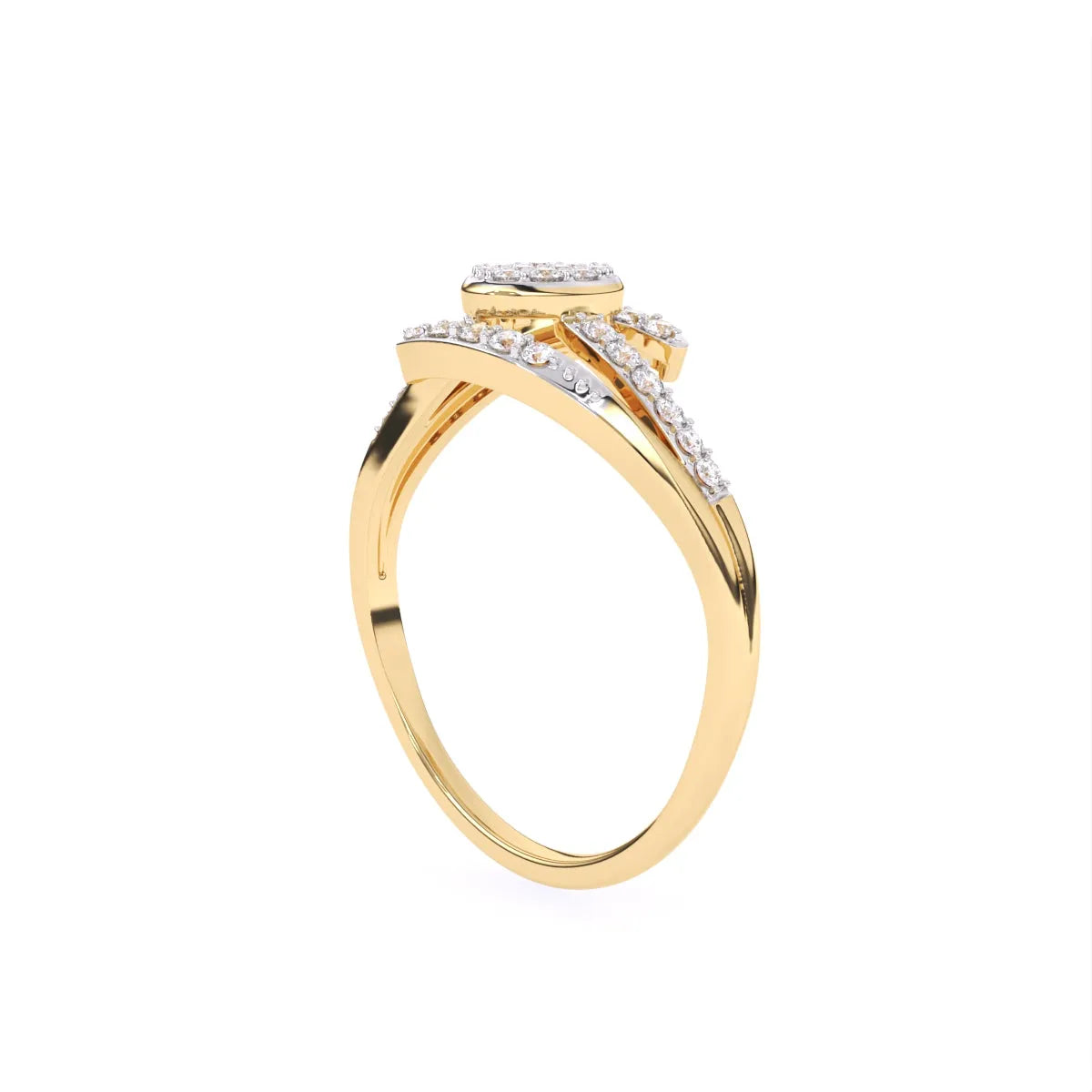 Round 14K Rose Gold Lab grown Diamond Ring