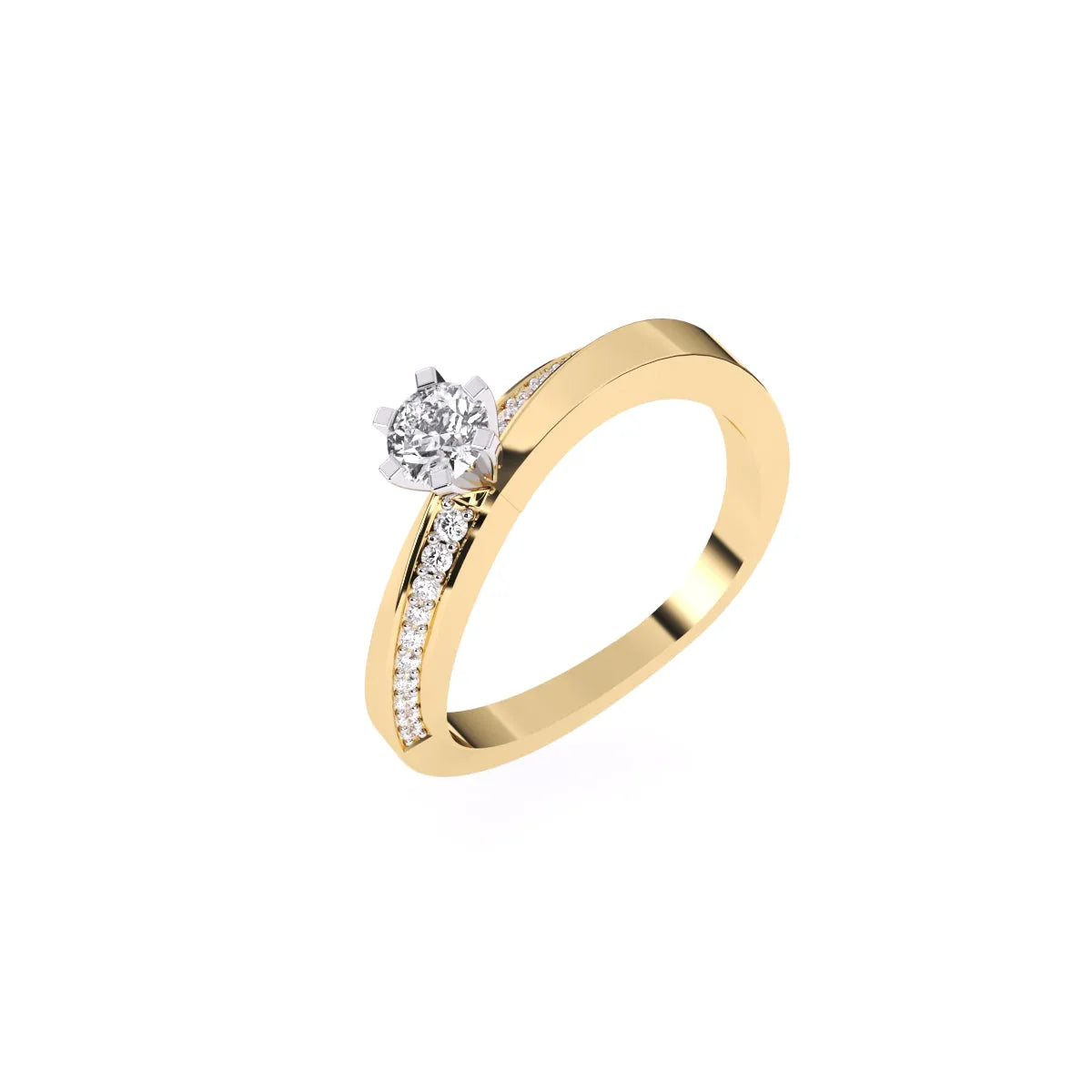 Modern Round Diamond solitaire Ring