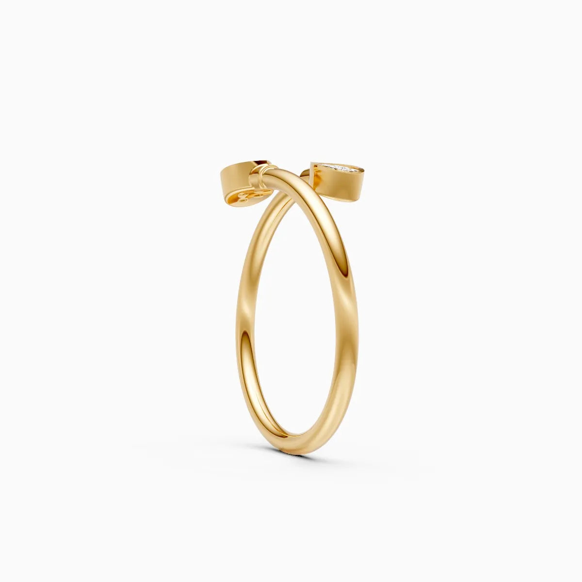 Twin Dewdrop Diamond Ring
