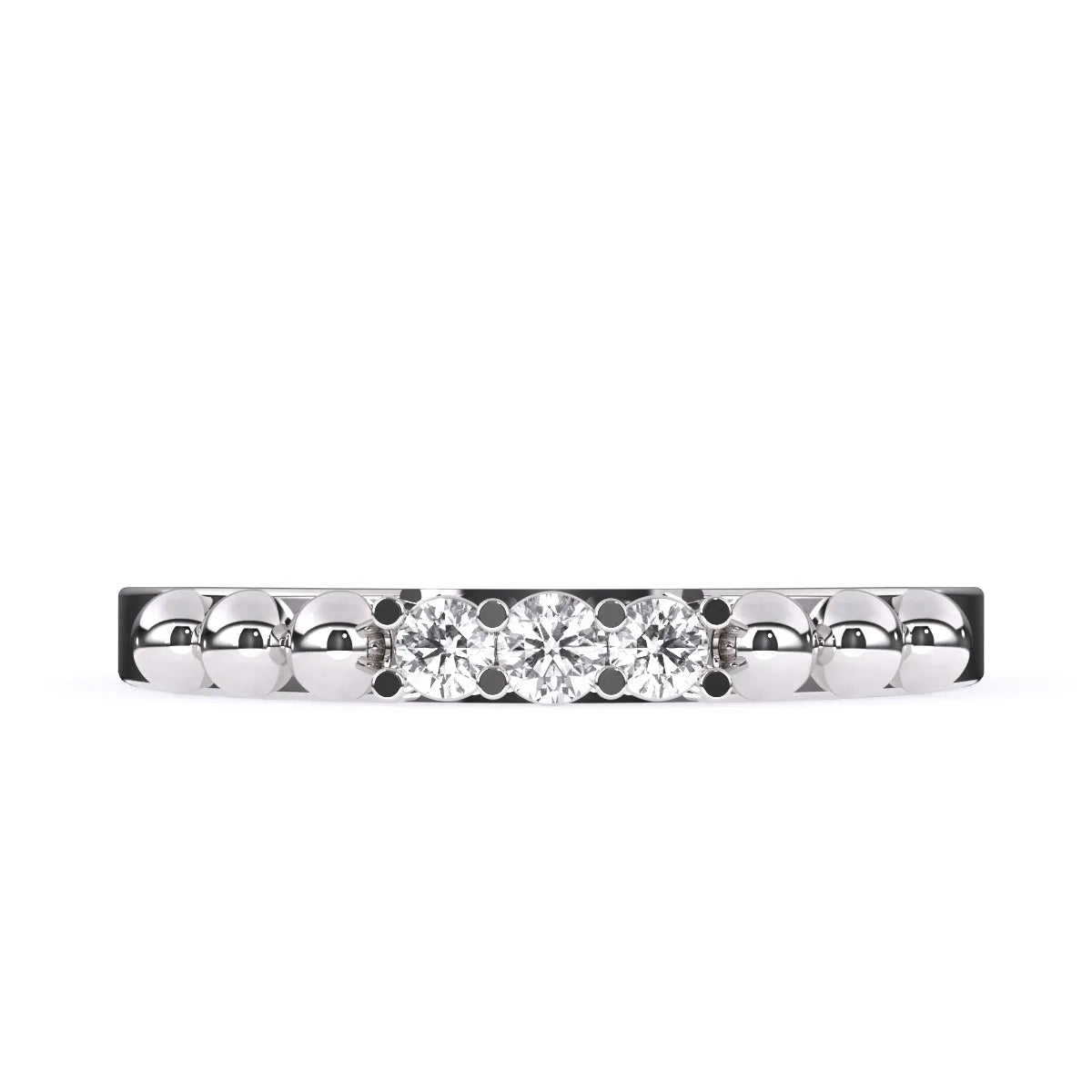 Lavish Three Stone Lab Grown Diamond Band