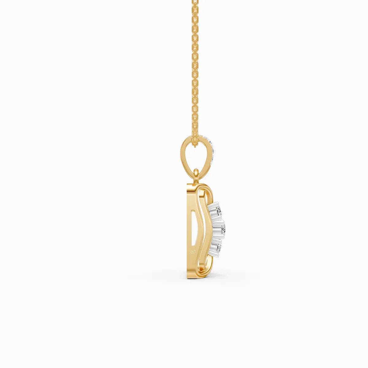 Geometric Diamond Bar Pendant