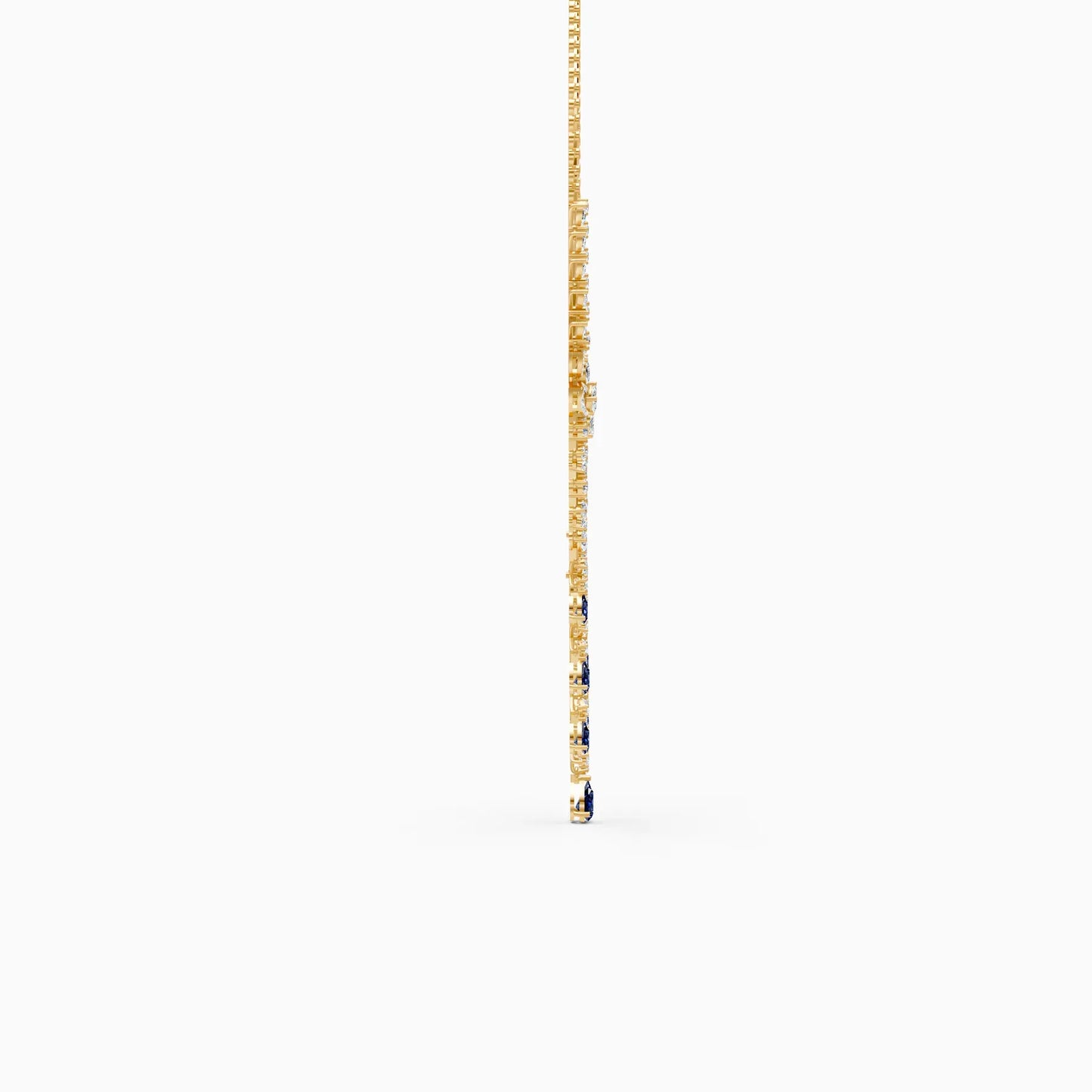 Designer Triple Layered Lab Diamond Necklace Set