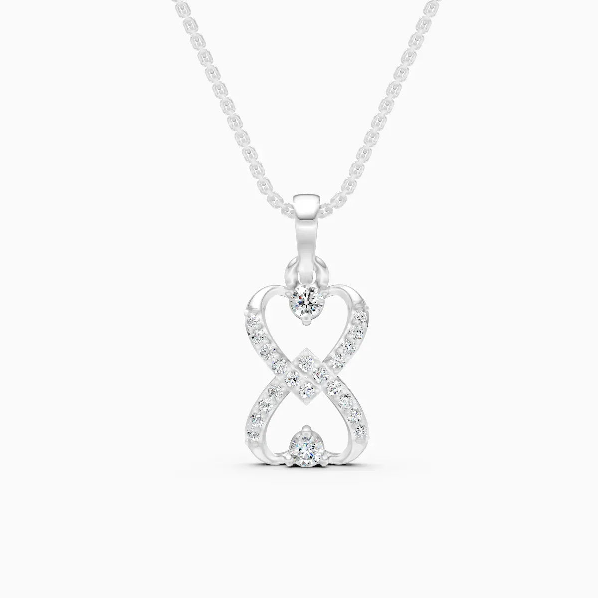 Infinity Heart Diamond Pendant