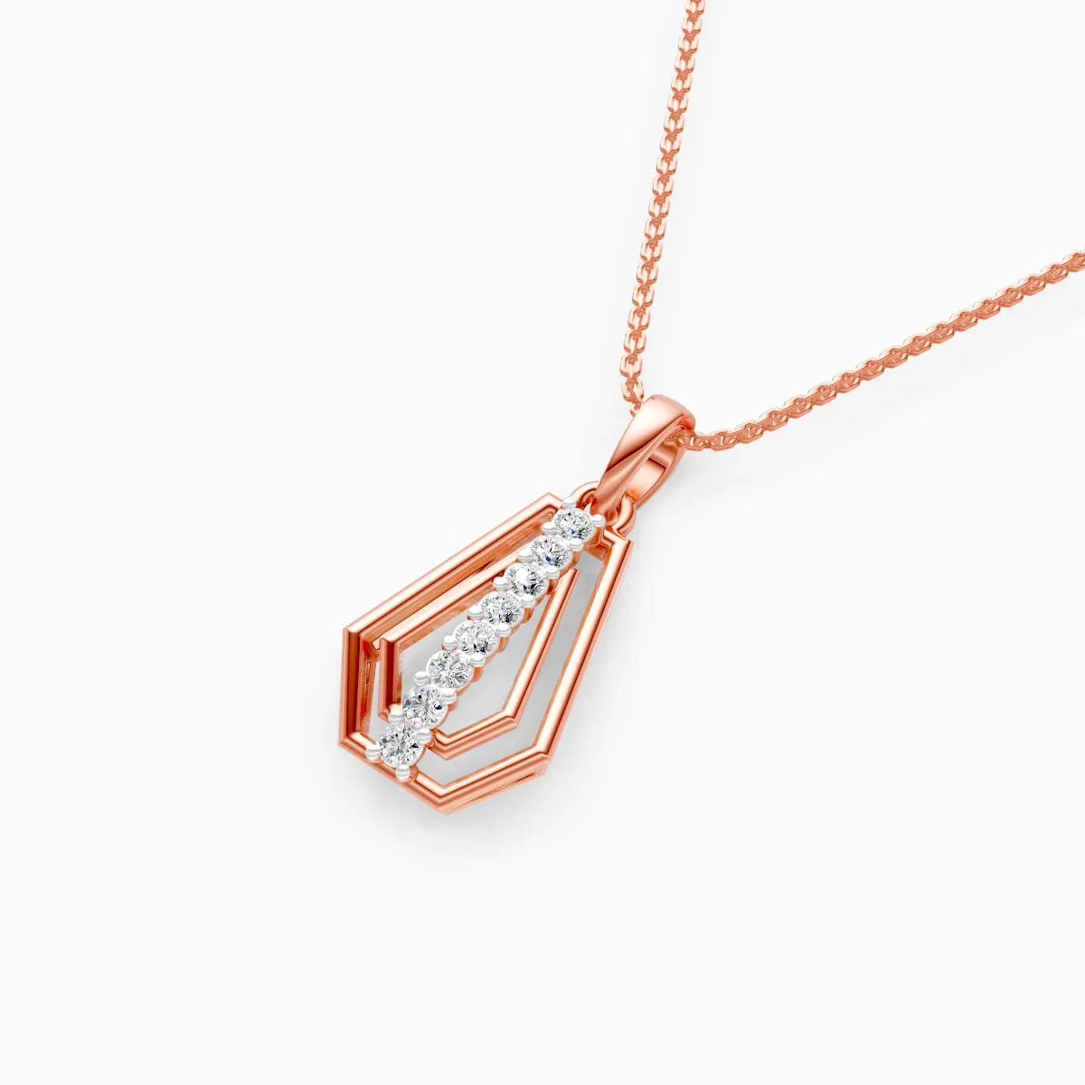 Sculpted Prism Diamond Pendant
