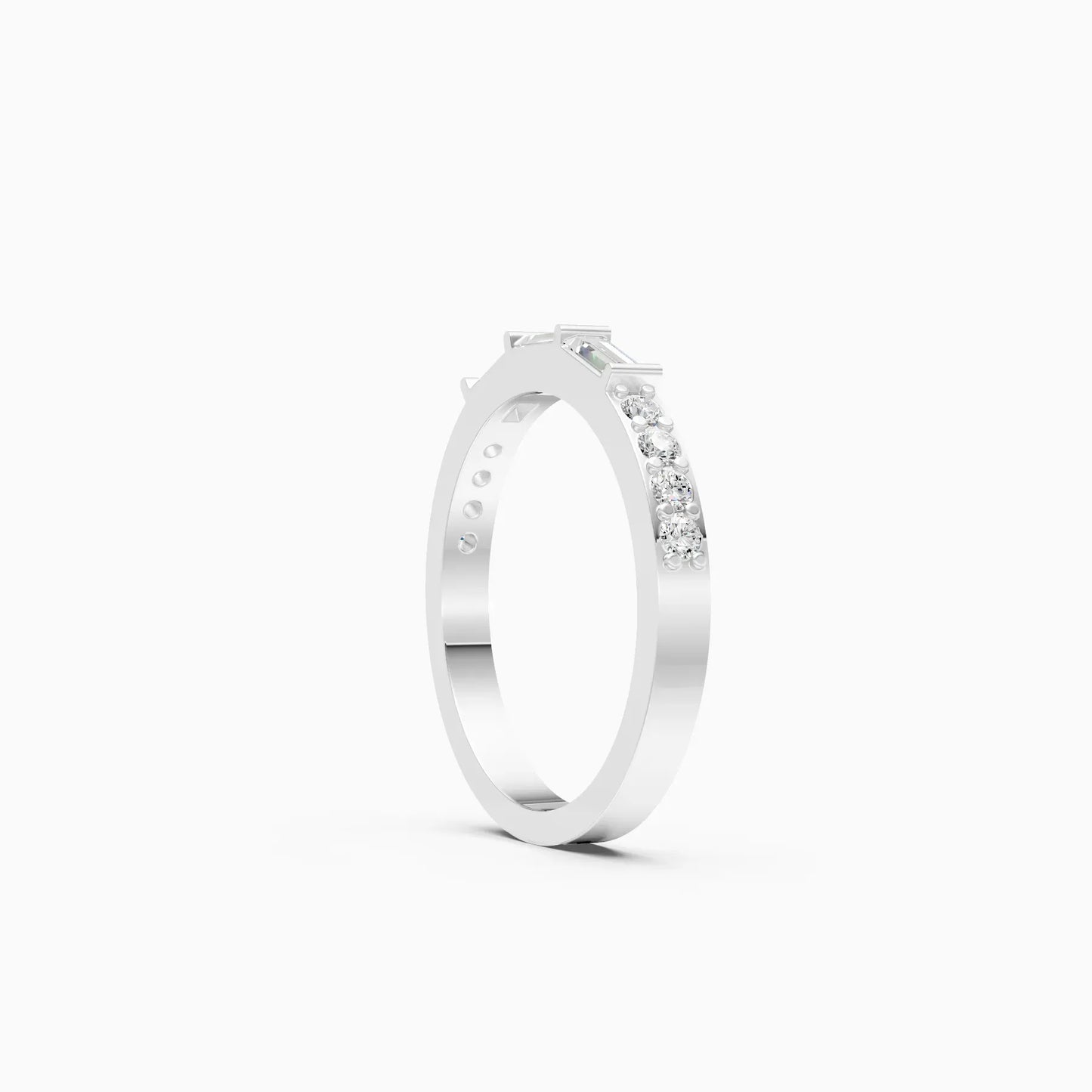 Lab Grown Diamond Half Eternity Band