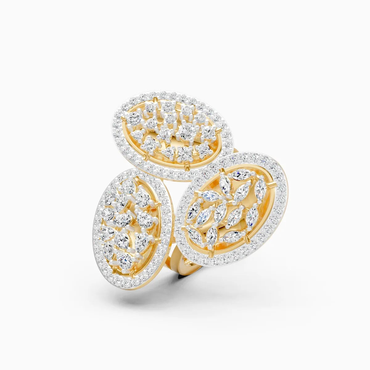 Oval Style Art Deco Cocktail Ring