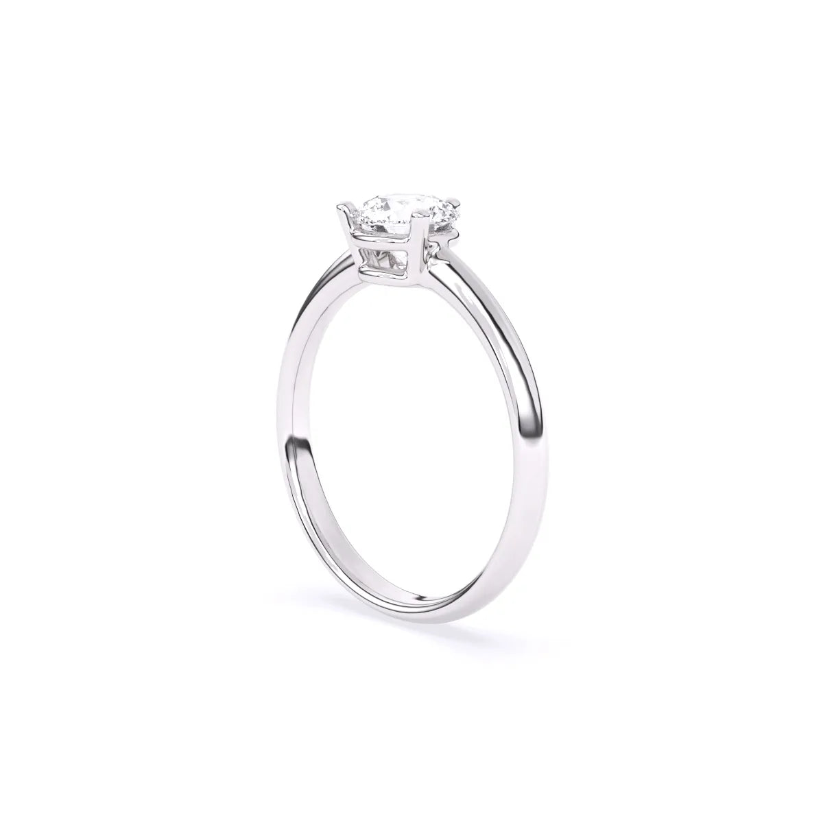 Round Solitaire Diamond Finger Ring