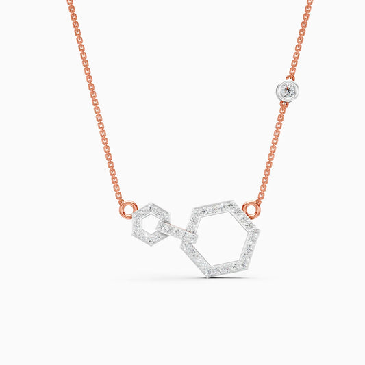 Modern Hexagon Lab Grown Diamond Pendant