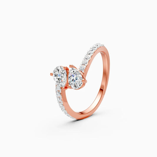 Twin Spark Lab Grown Diamond Ring