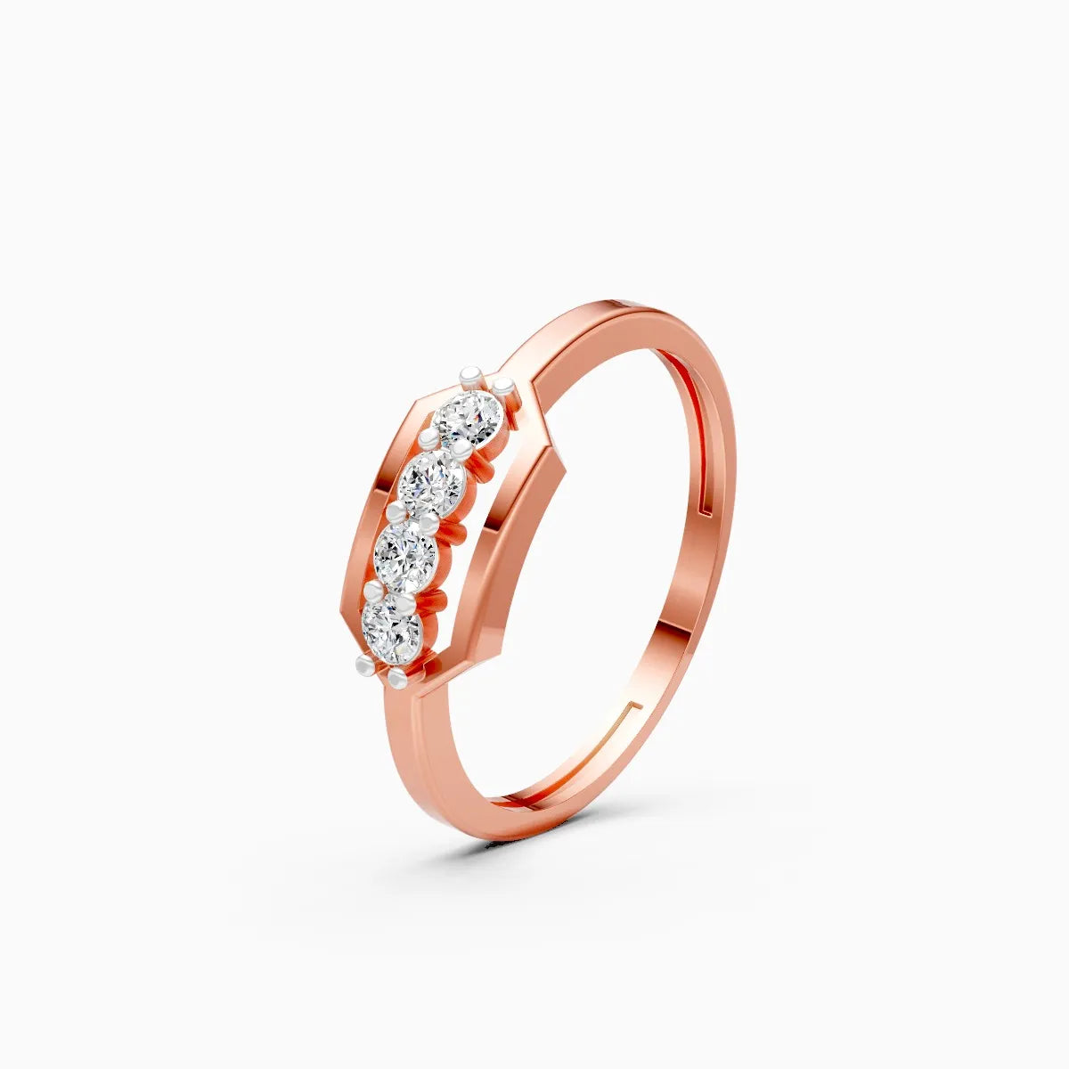 Diamond Row Bar Ring