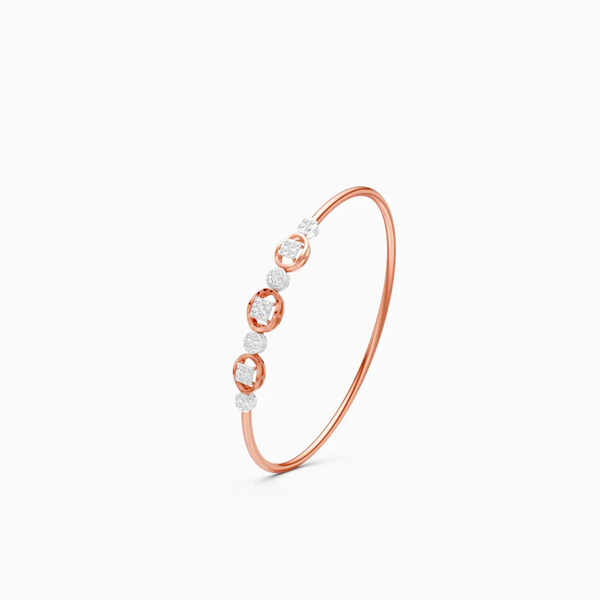 Delicate Triple Charm Diamond Bracelet
