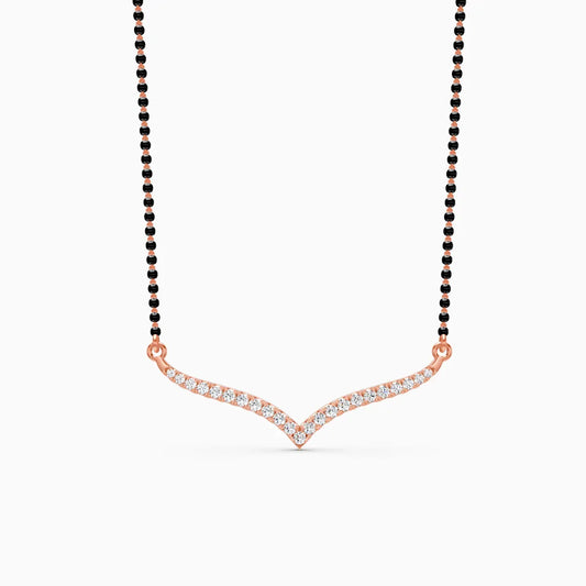 Elegant V Shape Curve Diamond Mangalsutra